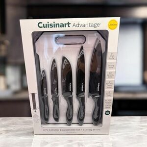 NEW IN BOX Cuisinart Advantage 11-Pc Ceramic-Coated Knife Set & Cutting Board
